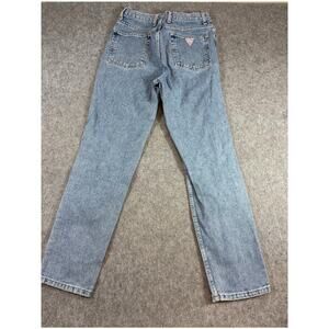 Vintage 90s Guess Denim Straight Jeans Mens 26x29 Blue Light Wash Cotton USA